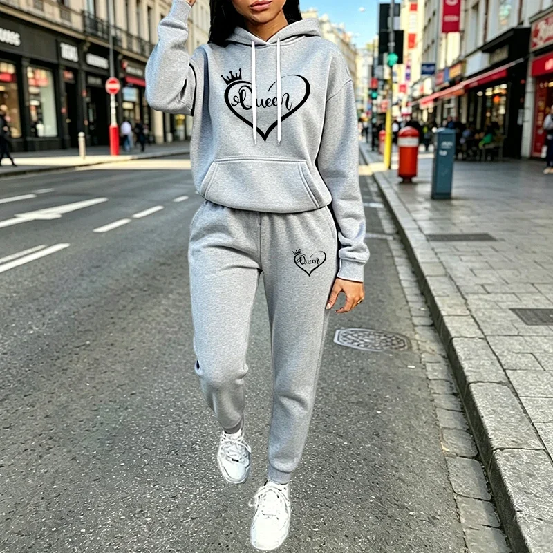 Queen Street Fashion - ชุดแฟชั่นสตรีสไตล์ควีน เสื้อฮู้ดลำลองสำหรับกิจกรรมกลางแจ้ง กีฬา วิ่งจ็อกกิ้ง เสื้อผ้าสตรี ฤดูใบไม้ร่วง